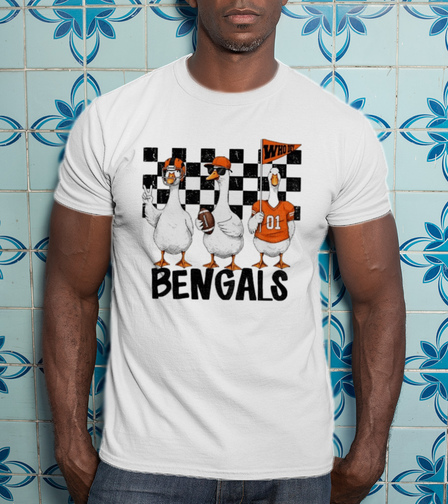 Goose Bengals Who Dey Cincinnati Football Game Day T-Shirt
