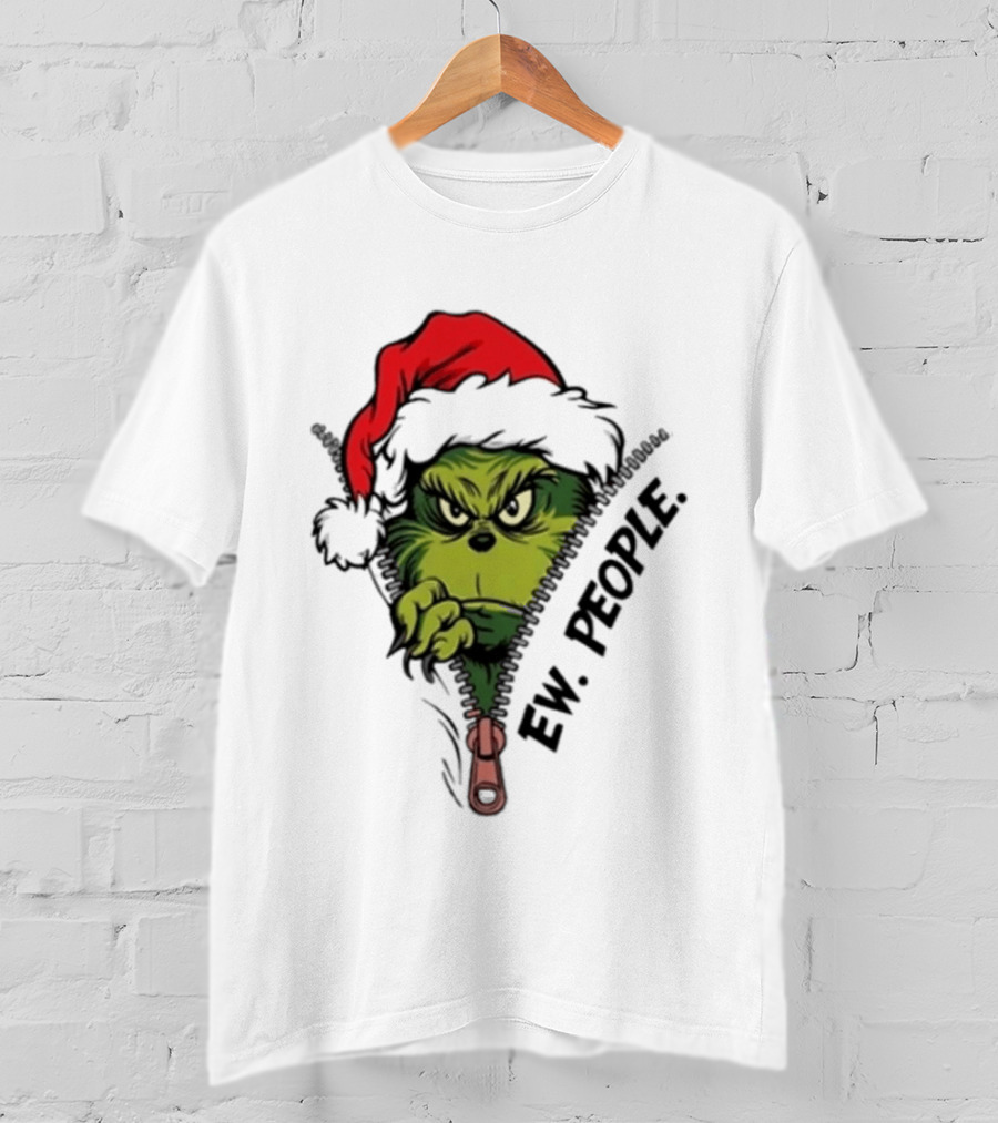 Ew People Grinch Christmas 2025 Holiday Humor T-Shirt