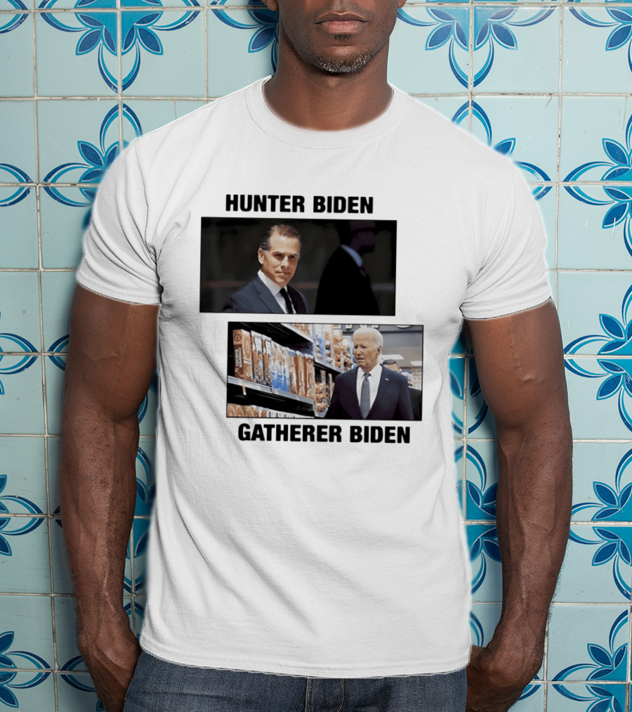 Hunter Biden Gatherer Biden Humorous Political Parody Image T-Shirt