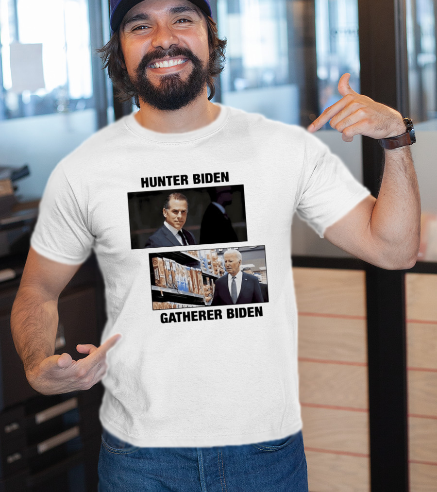 Hunter Biden Gatherer Biden Humorous Political Parody Image T-Shirt