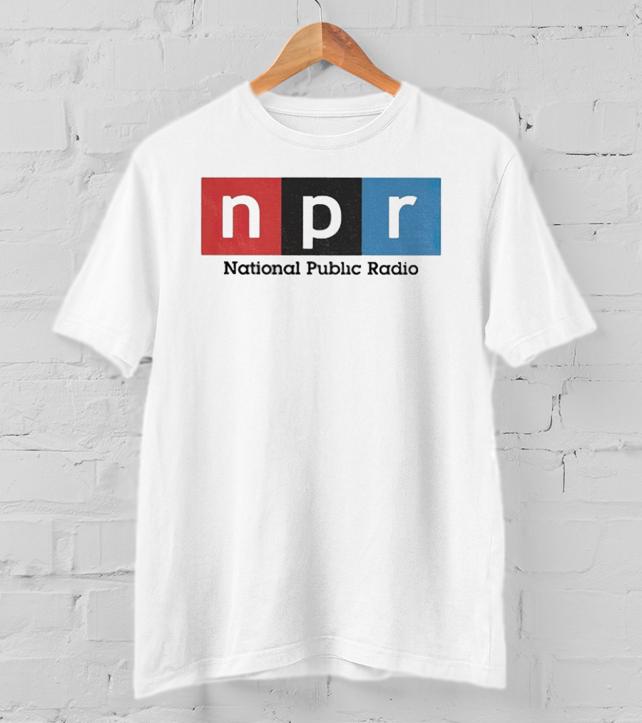 NPR National Public Radio Iconic Logo Red Black Blue T-Shirt