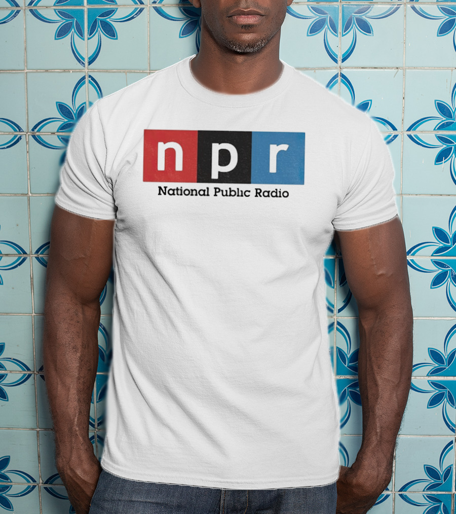 NPR National Public Radio Iconic Logo Red Black Blue T-Shirt