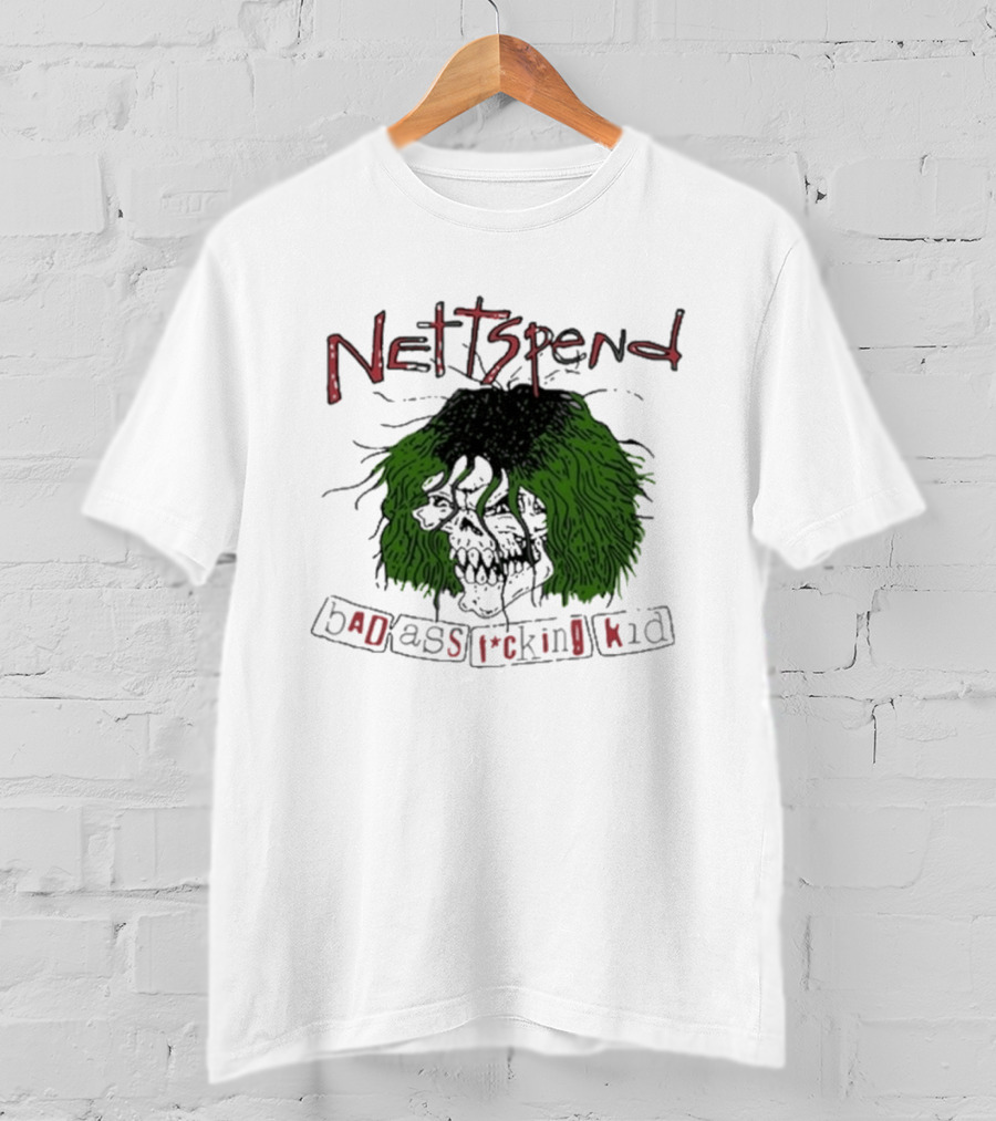 Nettspend Badassfuckingkid Grunge Skull Tour T-Shirt