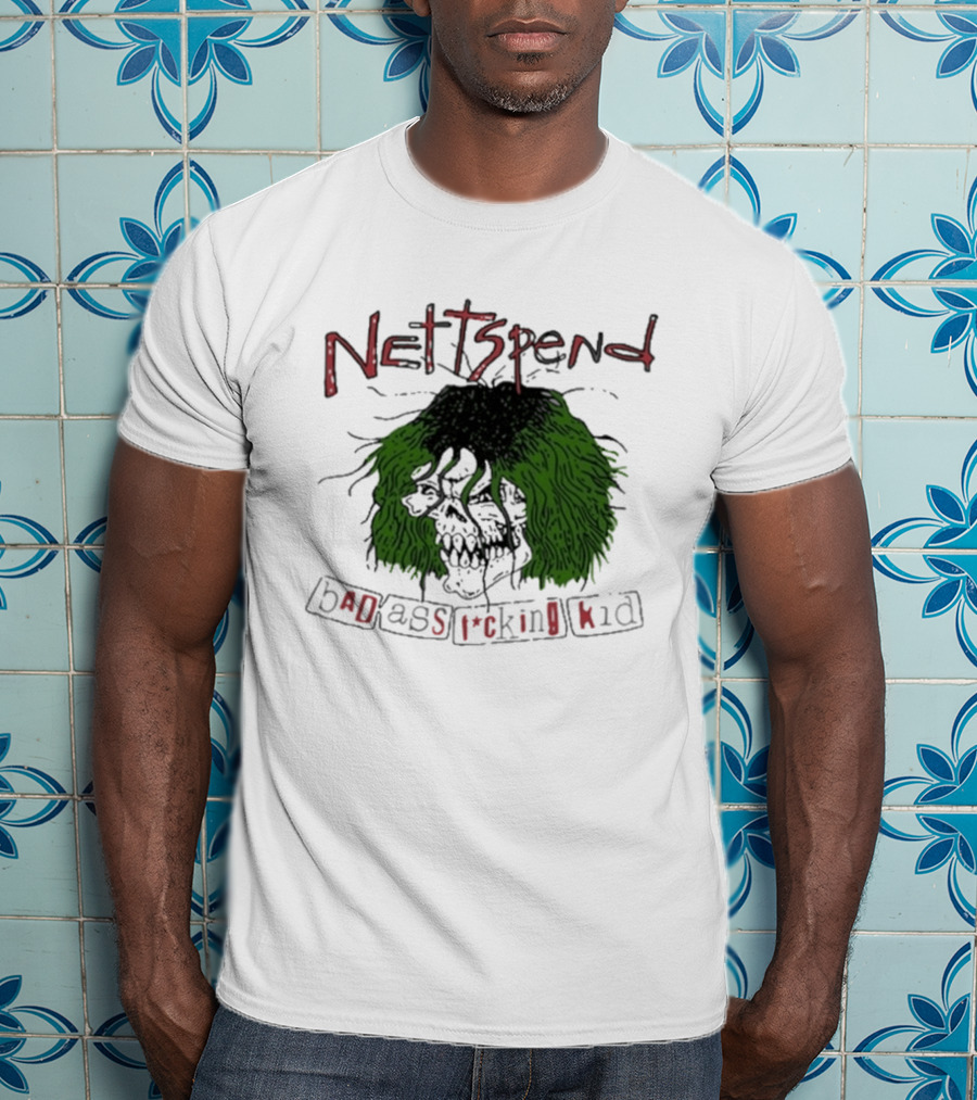 Nettspend Badassfuckingkid Grunge Skull Tour T-Shirt