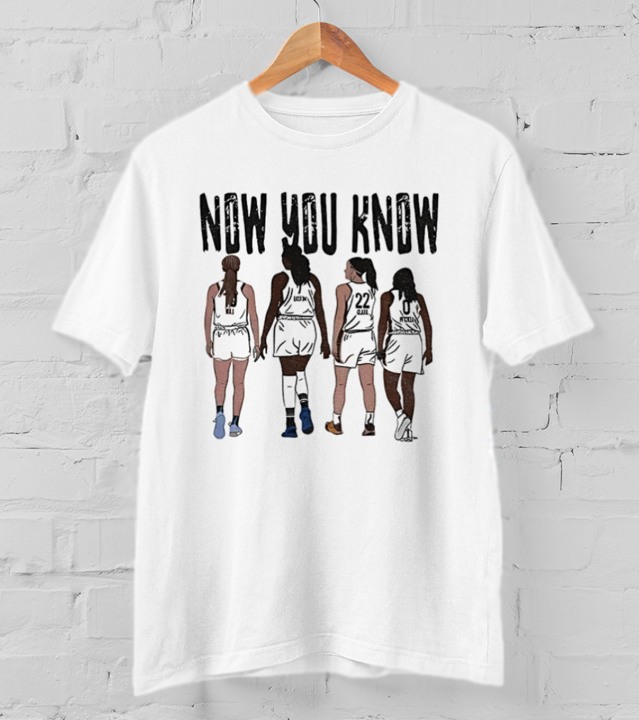 Now You Know Caitlin Clark Kelsey Mitchell Aliyah Boston Indiana Fever WNBA Basketball T-Shirt