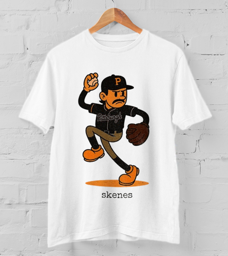 Paul Skenes Pittsburgh P Baseball MLB Cartoon Skenes T-Shirt