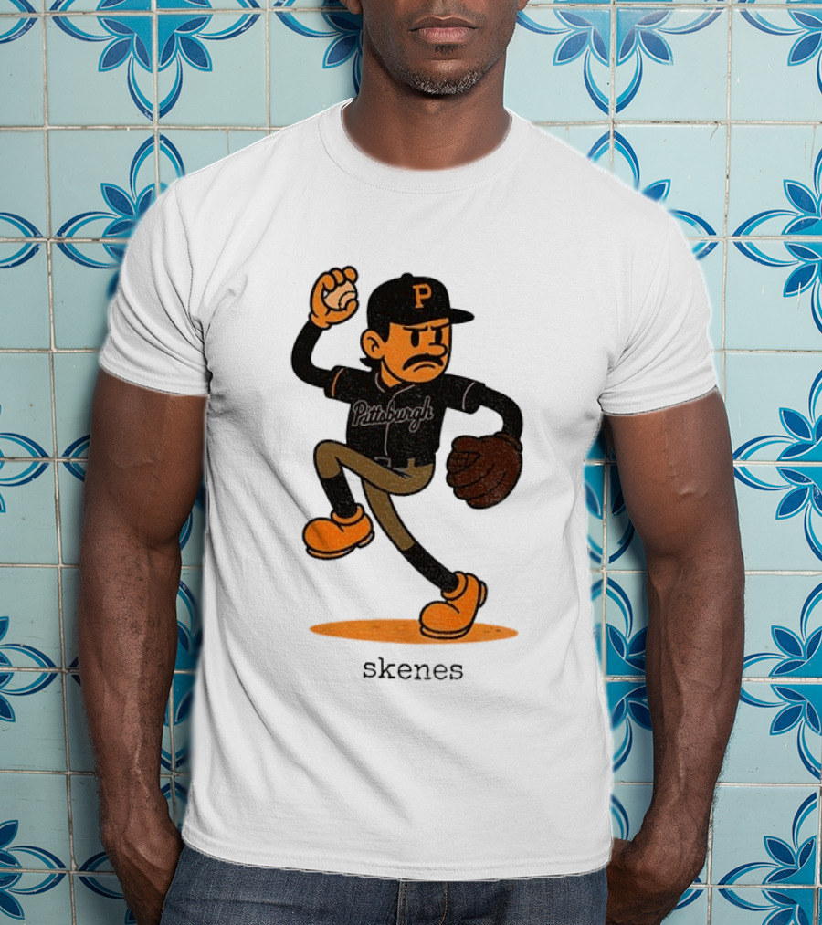 Paul Skenes Pittsburgh P Baseball MLB Cartoon Skenes T-Shirt