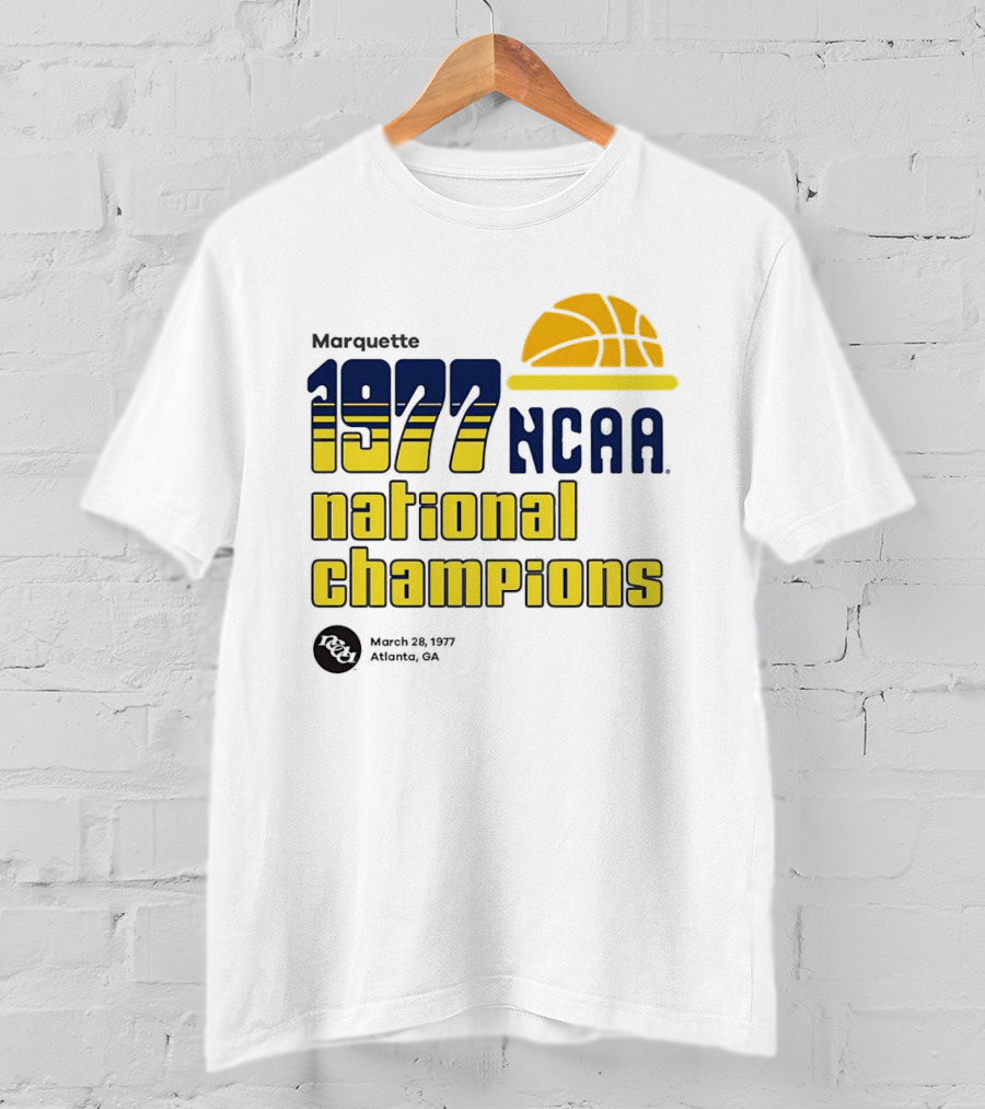 Marquette 1977 NCAA National Champions Basketball March 28_ASTRO_NY T-Shirt