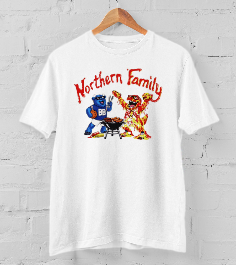 Northern Family BBQ Fun With Raptors And Buffalo Bills T-Shirt