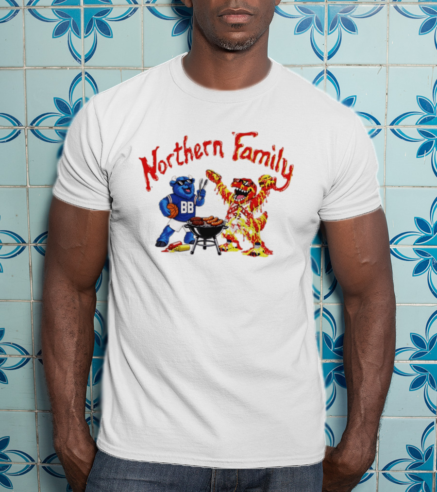 Northern Family BBQ Fun With Raptors And Buffalo Bills T-Shirt