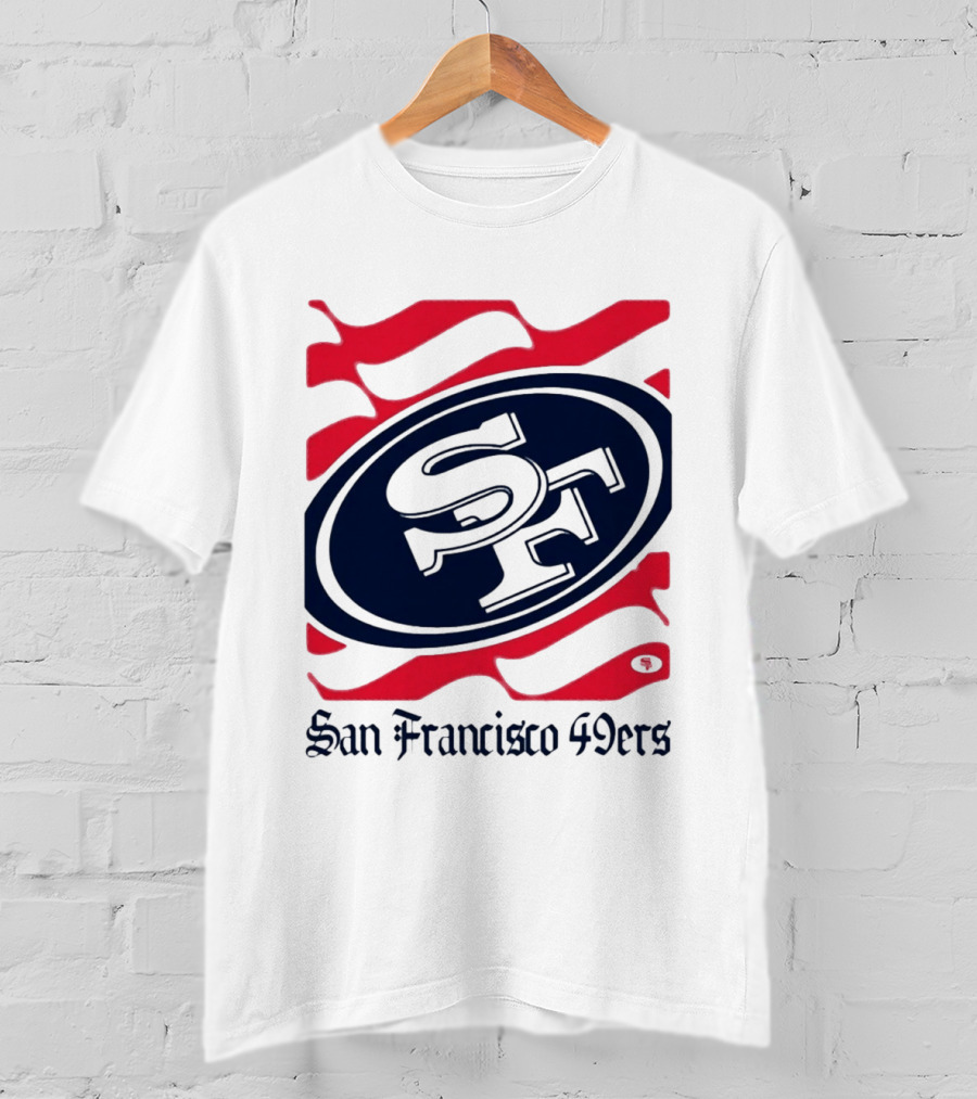 San Francisco 49ers SF Flag Heritage Wordmark T-Shirt