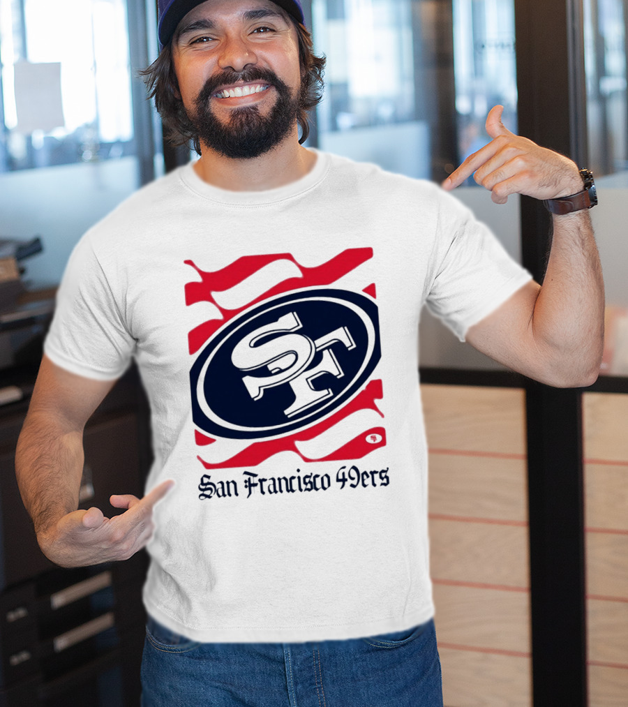 San Francisco 49ers SF Flag Heritage Wordmark T-Shirt