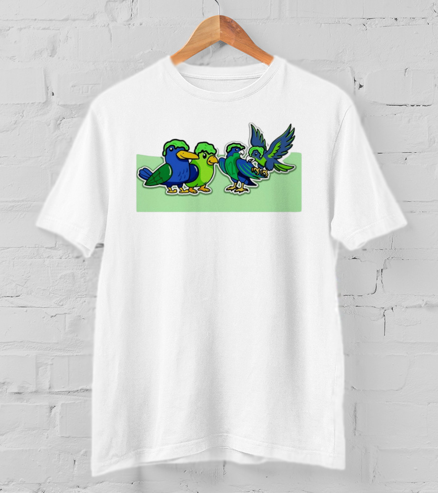 Seattle Seahawks X Nickelodeon NVP Parrot Paint T-Shirt