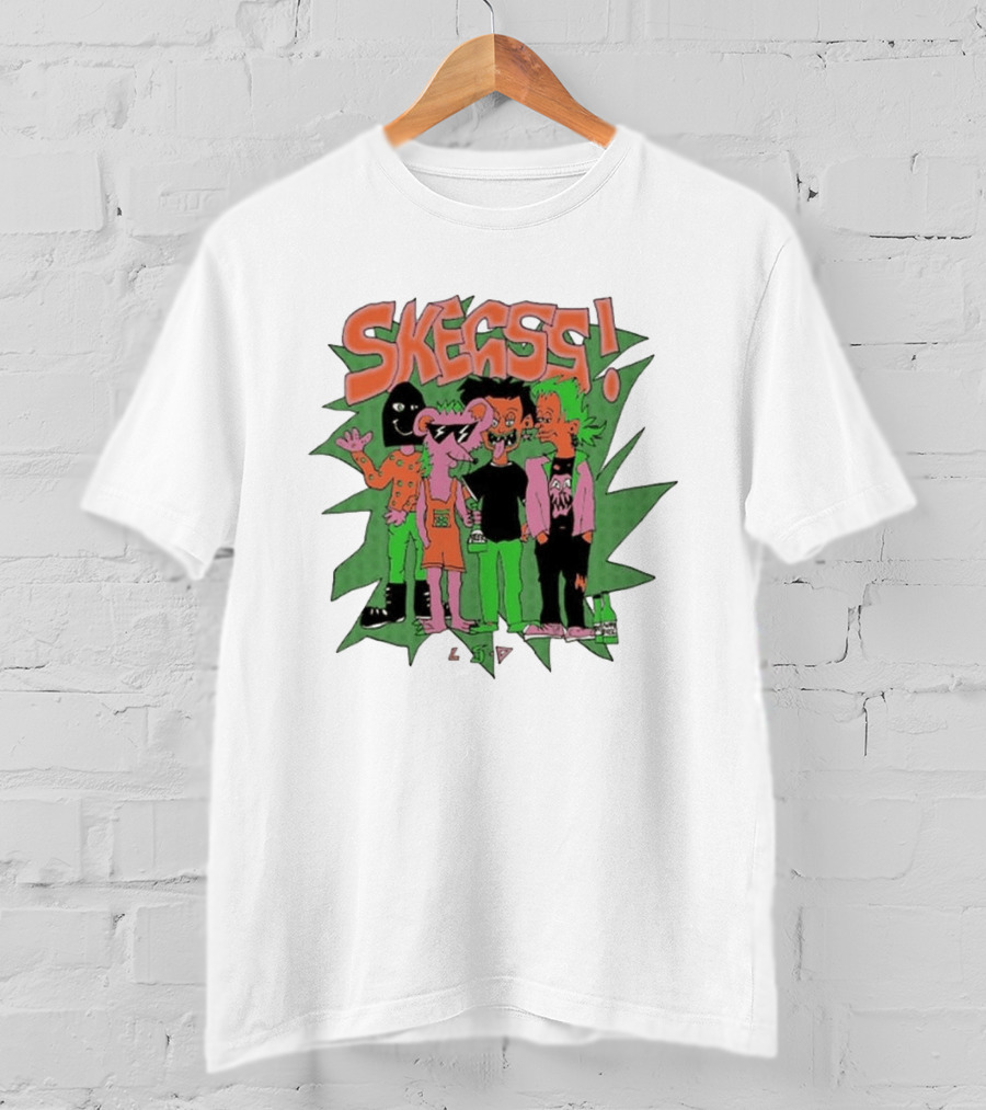 Skegss LSD Irvine Cartoon Characters Green T-Shirt