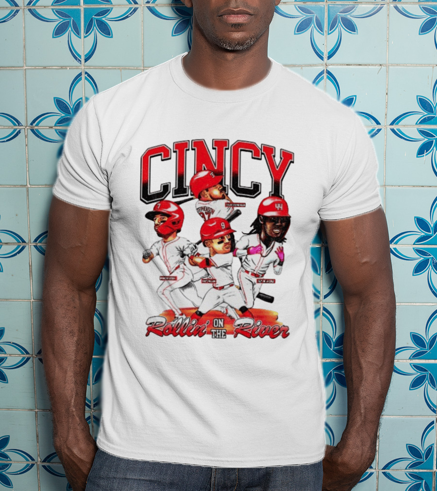 Cincy Spencer Steer Matt McLain Elly De La Cruz Tyler Stephenson Rollin' On The River T-Shirt