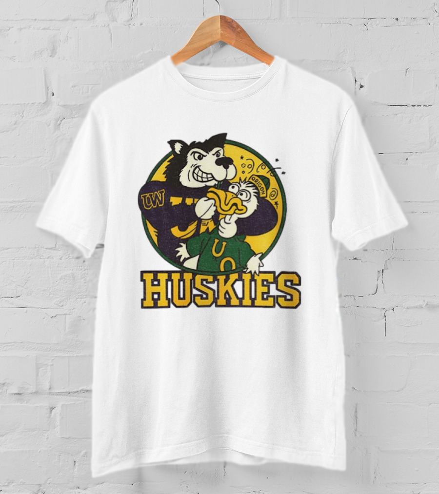 UW Huskies Vs Oregon Ducks Rivalry Football Showdown T-Shirt