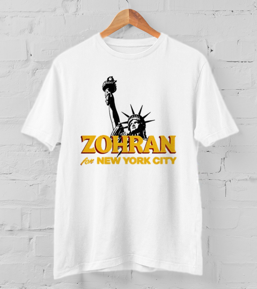 Zohran And Statue Of Liberty New York City Showdown T-Shirt