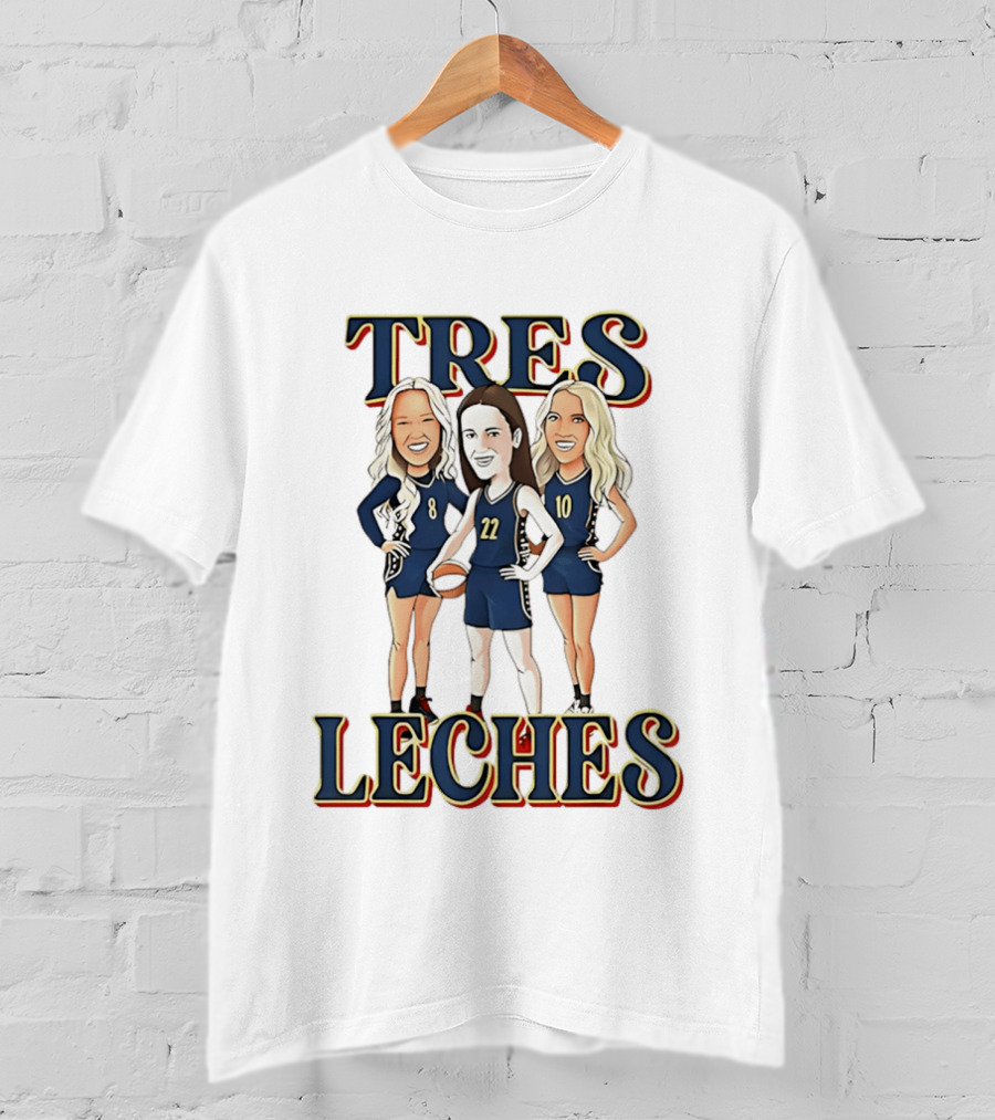 Tres Leches Basketball Players Team Cartoon Characters T-Shirt