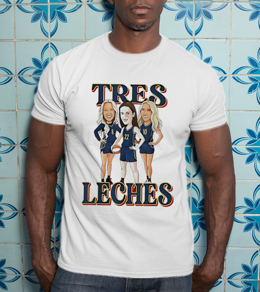 Tres Leches Basketball Players Team Cartoon Characters T-Shirt