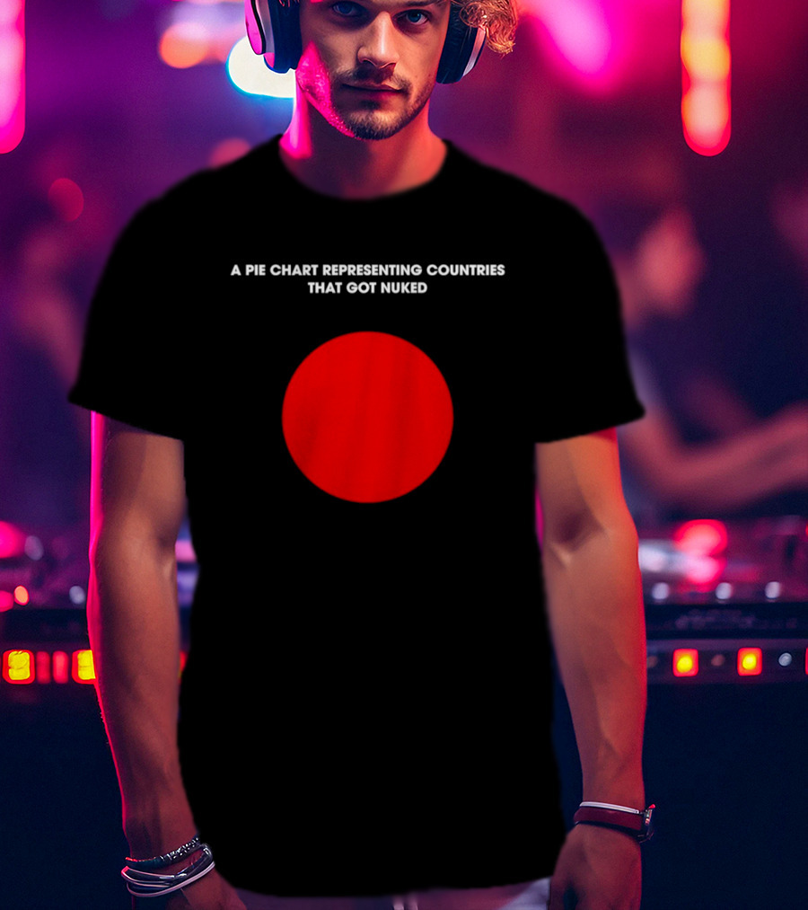 Pie Chart Japan Flag Nuked Countries T-Shirt