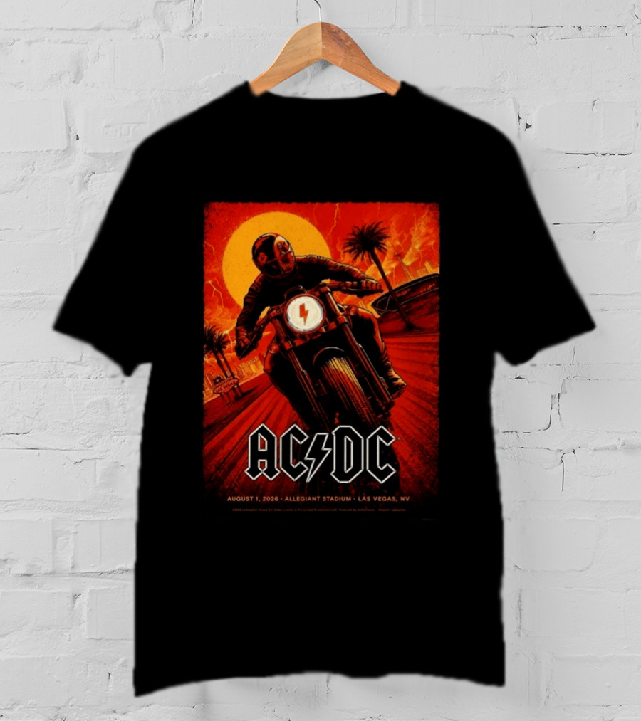 ACDC PWR Up Tour August 1 2026 Allegiant Stadium Las Vegas NV Event T-Shirt