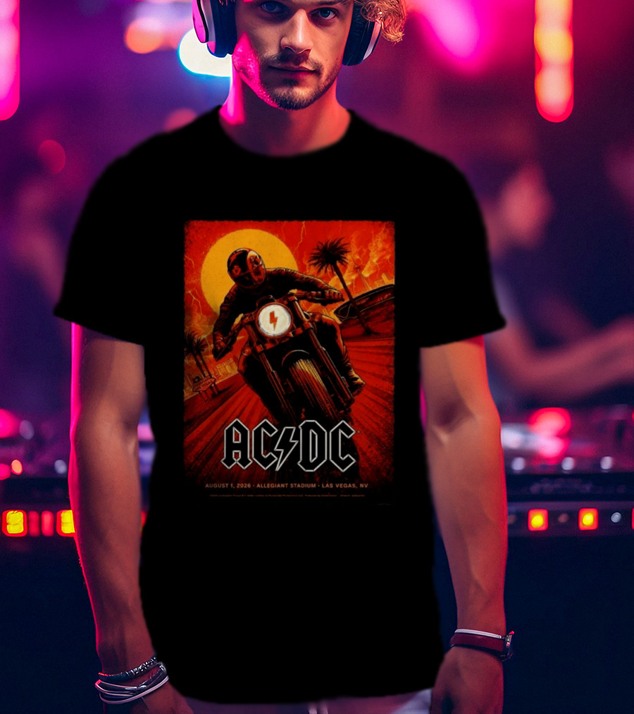 ACDC PWR Up Tour August 1 2026 Allegiant Stadium Las Vegas NV Event T-Shirt