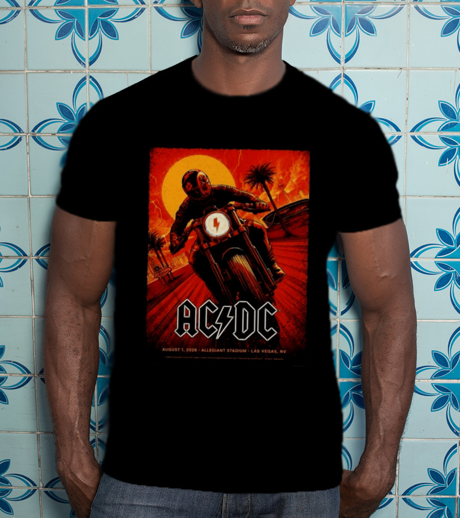ACDC PWR Up Tour August 1 2026 Allegiant Stadium Las Vegas NV Event T-Shirt
