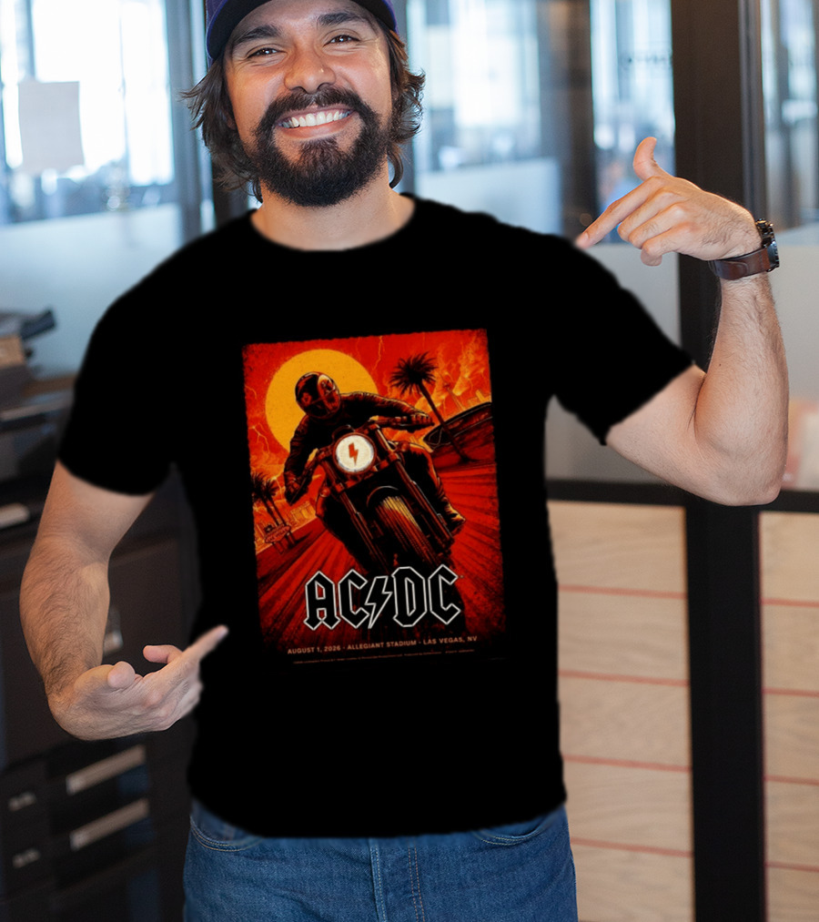 ACDC PWR Up Tour August 1 2026 Allegiant Stadium Las Vegas NV Event T-Shirt