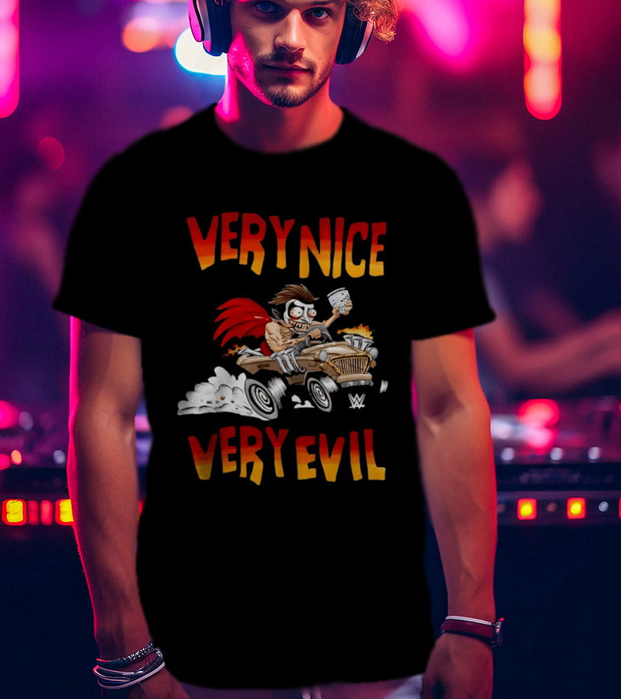 Very Nice Very Evil Danhausen Cartoon WWE T-Shirt