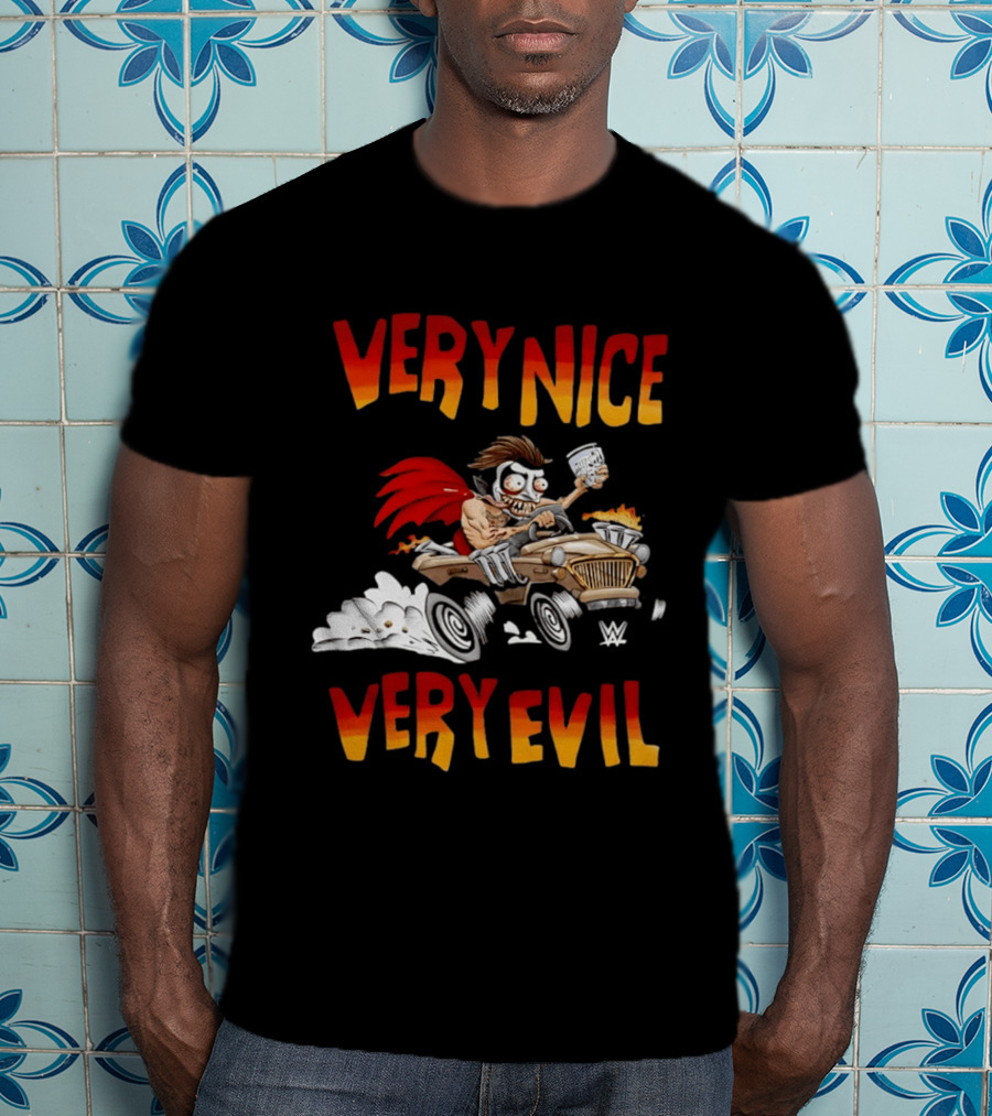 Very Nice Very Evil Danhausen Cartoon WWE T-Shirt