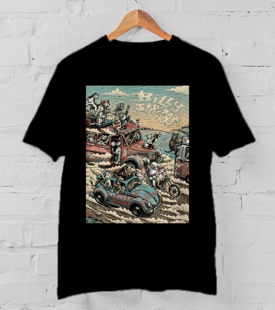 Billy Strings Bethel NY Event August 1 2026 Dylan Goldberger Bethel Woods Center Night 2 Psychedelic Animal Parade T-Shirt