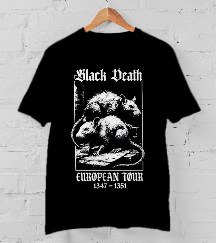 Black Death European Tour 1347 1351 Rats Plague History T-Shirt