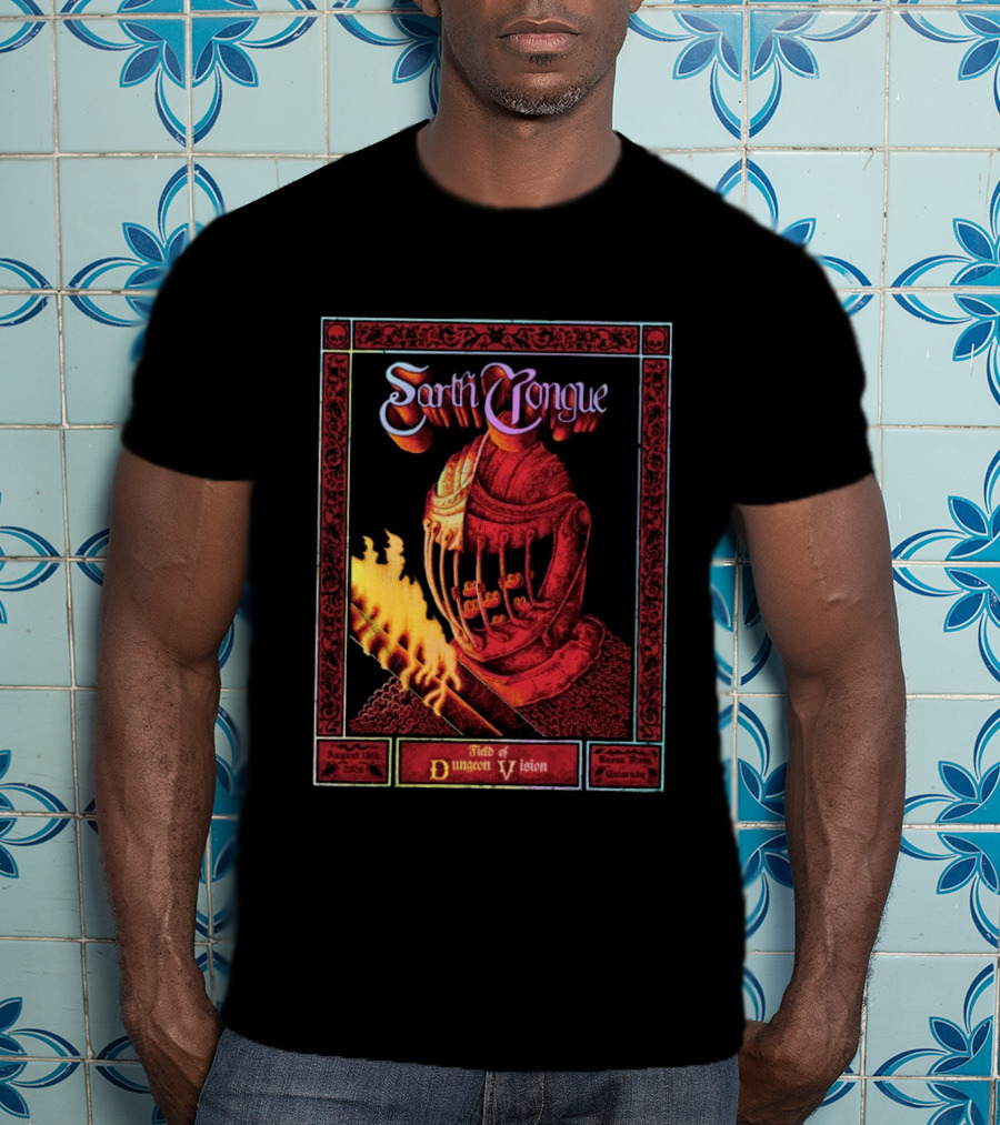 Earth Tongue August 16th 2023 Field Of Dungeon Vision Lyons Colorado T-Shirt
