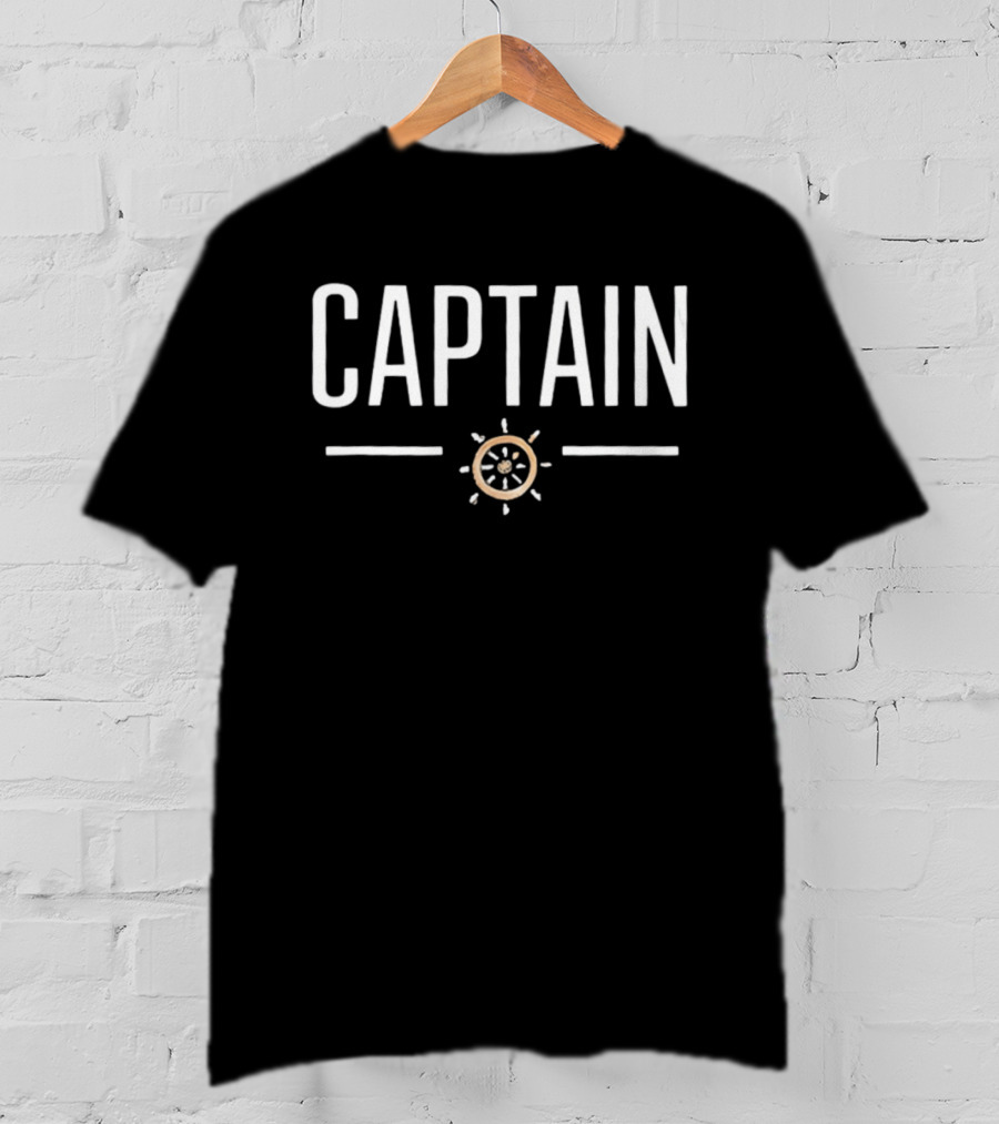 Captain Nautical Ship Wheel T-Shirt