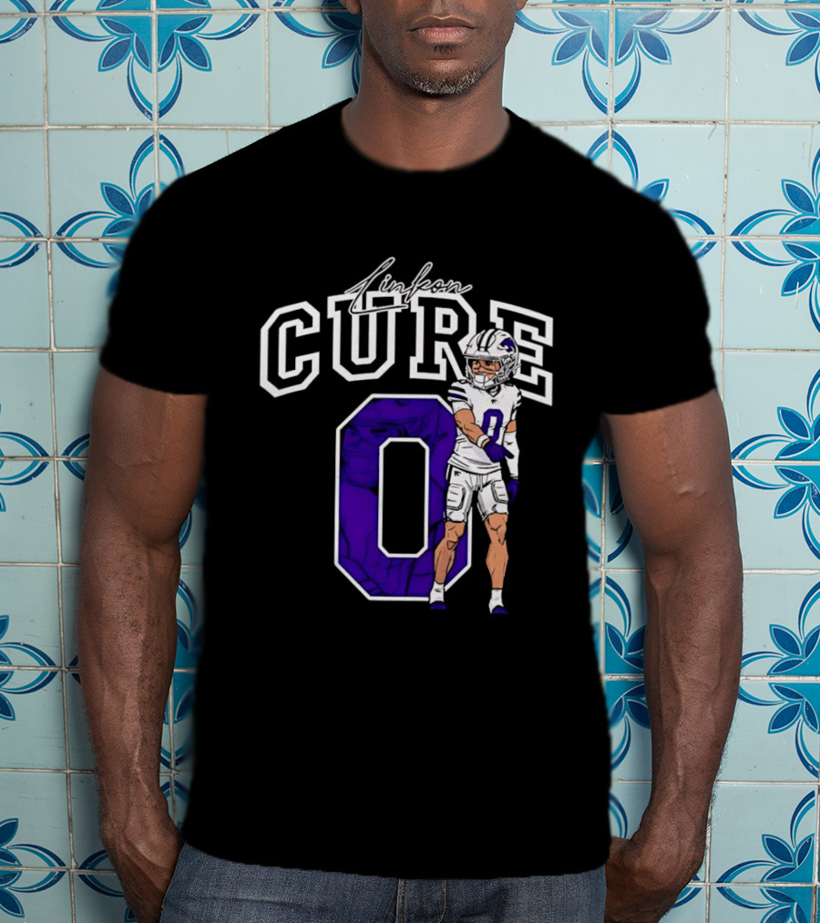 Kansas State University Linkon Cure 0 Football Player T-Shirt