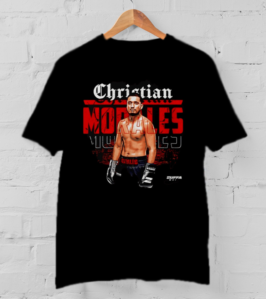 Christian Morales Zuffa Boxer With Boxing Gloves And Zuffa One T-Shirt