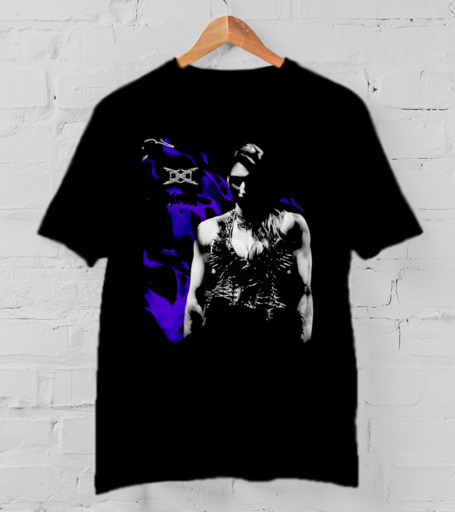 Ken Carson Rhea Ripley WWE Spiked Outfit Collage With Abstract Purple Accents T-Shirt