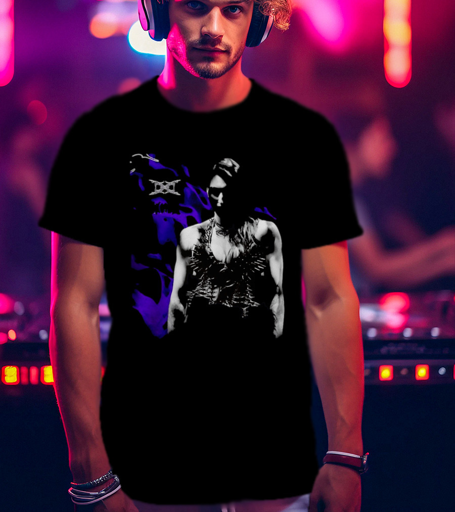 Ken Carson Rhea Ripley WWE Spiked Outfit Collage With Abstract Purple Accents T-Shirt