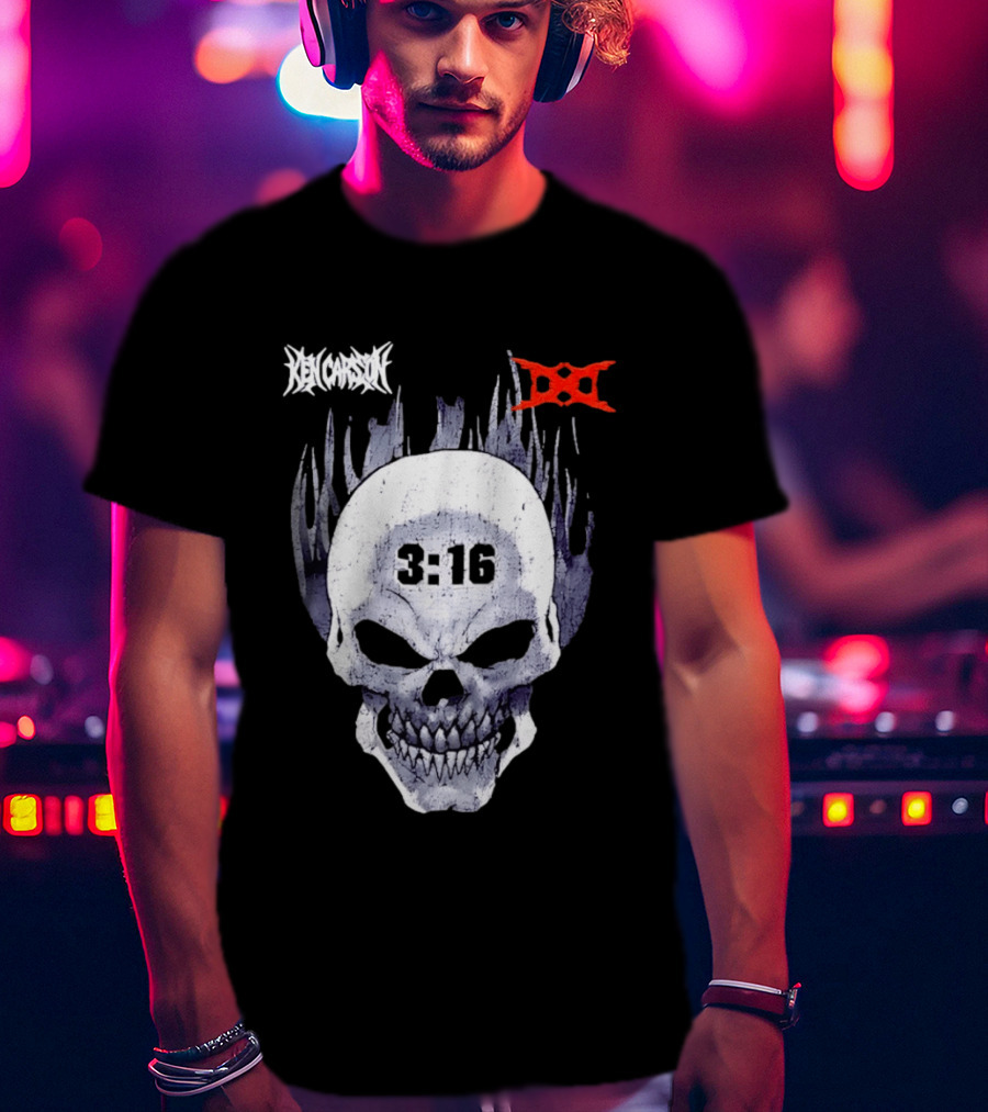 Ken Carson 3:16 Skull Stone Cold Steve Austin WWE T-Shirt