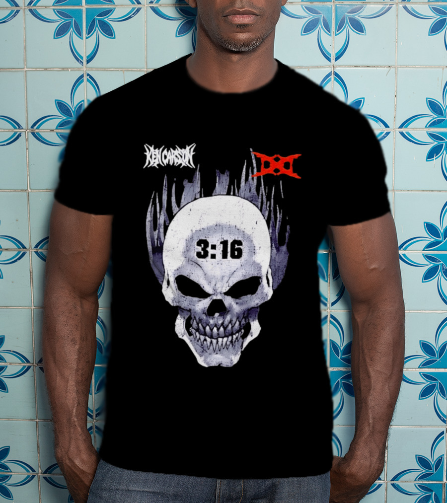 Ken Carson 3:16 Skull Stone Cold Steve Austin WWE T-Shirt