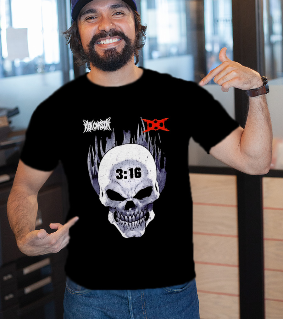 Ken Carson 3:16 Skull Stone Cold Steve Austin WWE T-Shirt