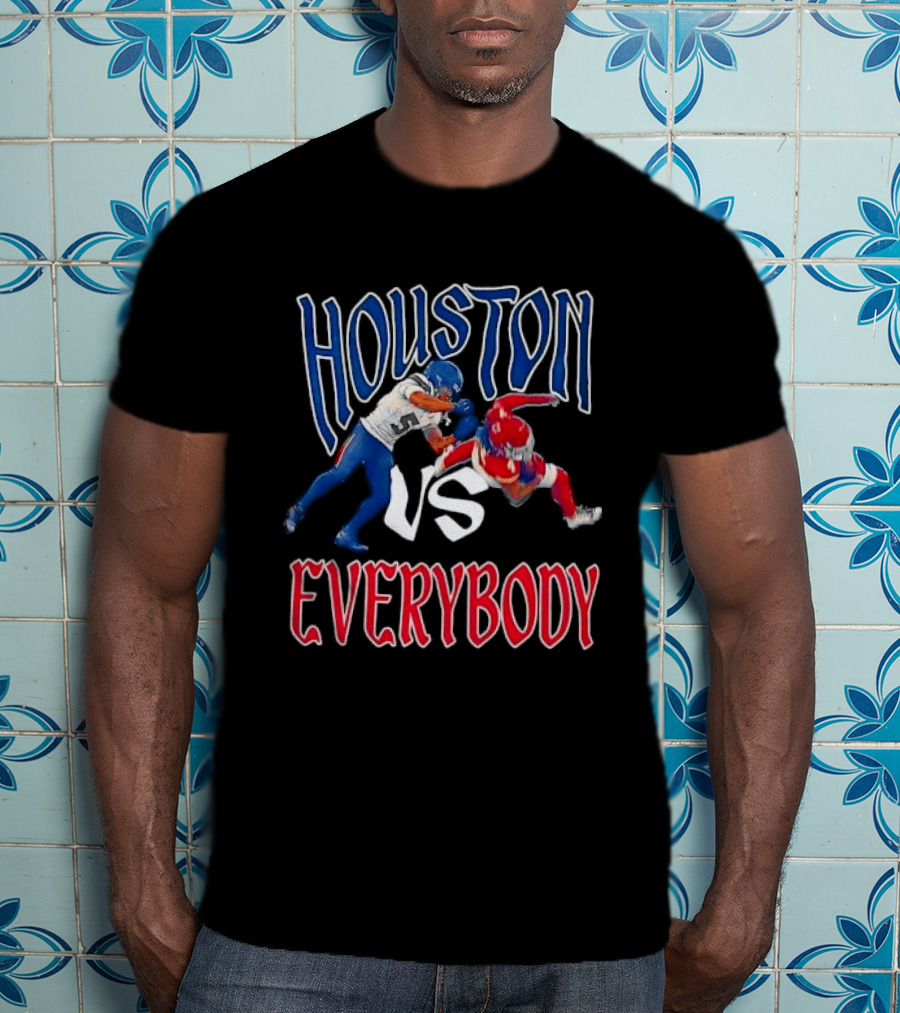 Houston Vs Everybody Football Player Duel T-Shirt