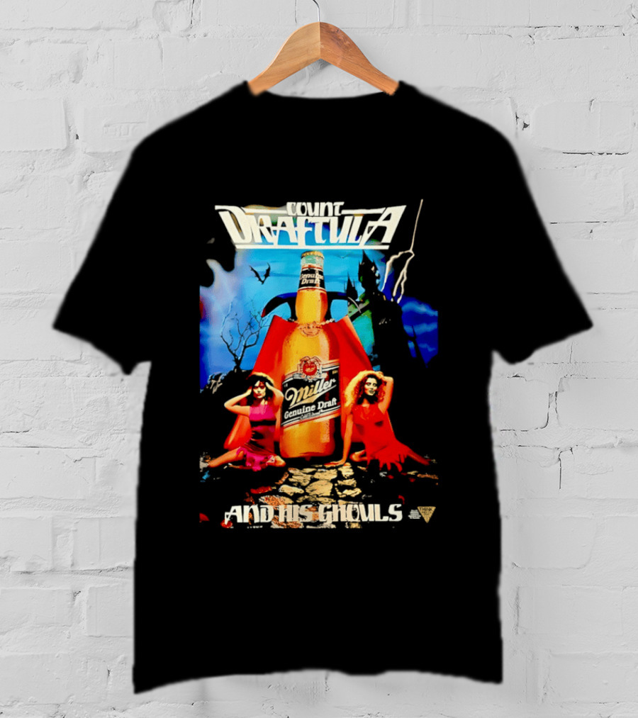 Count Draftula Miller Genuine Draft Beer And His Ghouls T-Shirt