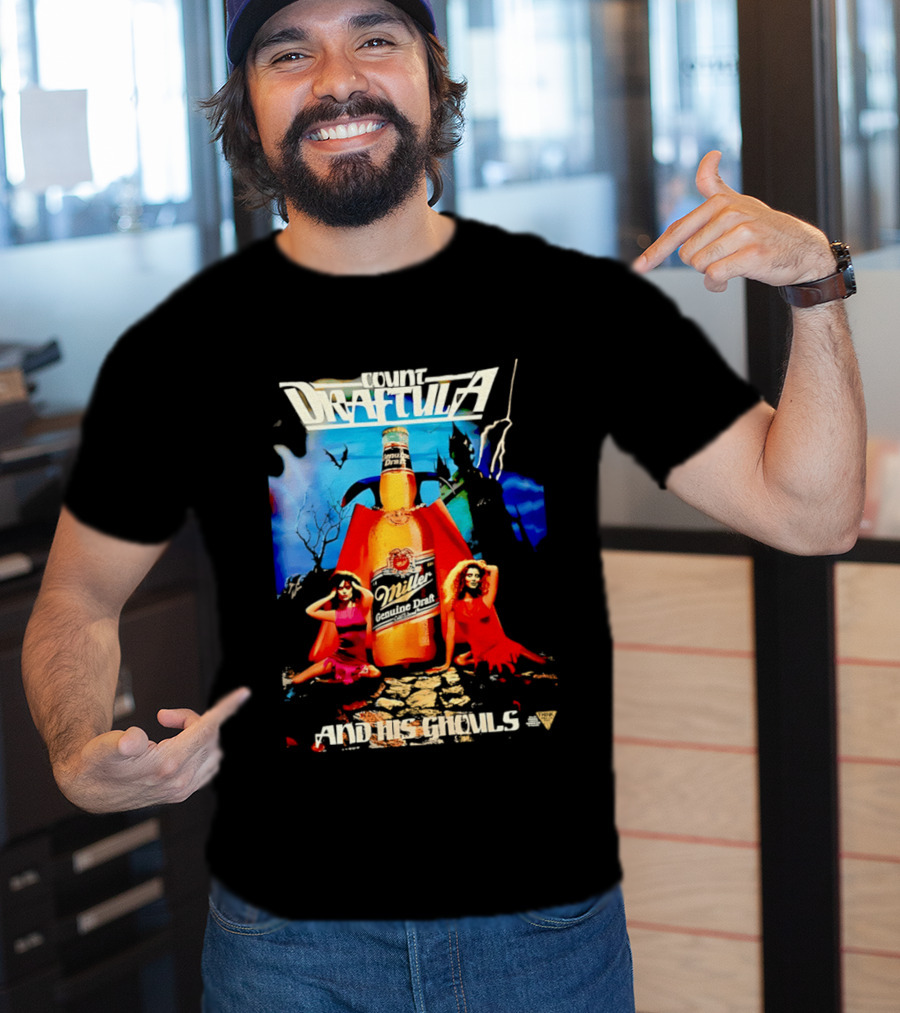 Count Draftula Miller Genuine Draft Beer And His Ghouls T-Shirt
