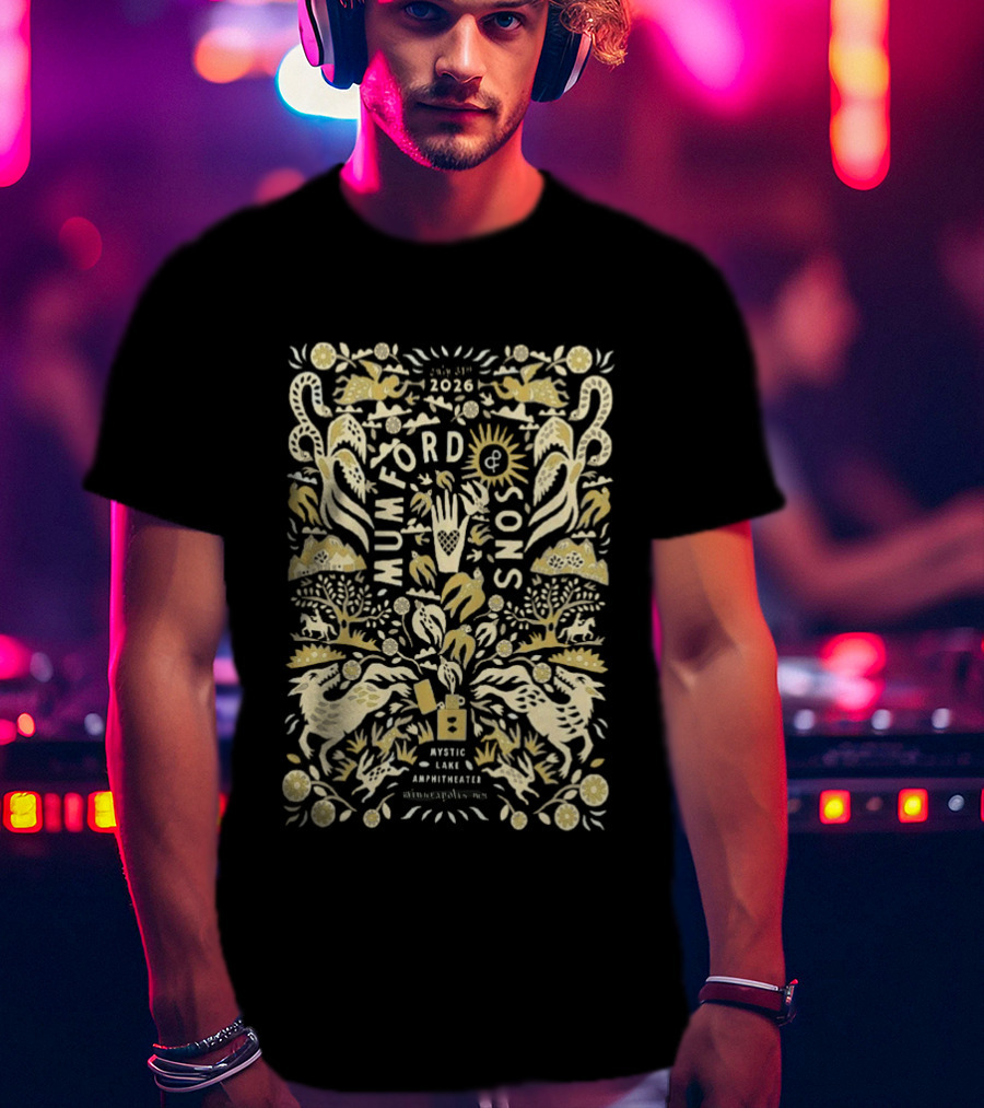 Mumford And Sons Prizefighter Tour Mystic Lake Amphitheater Minneapolis MN July 31 2026 T-Shirt