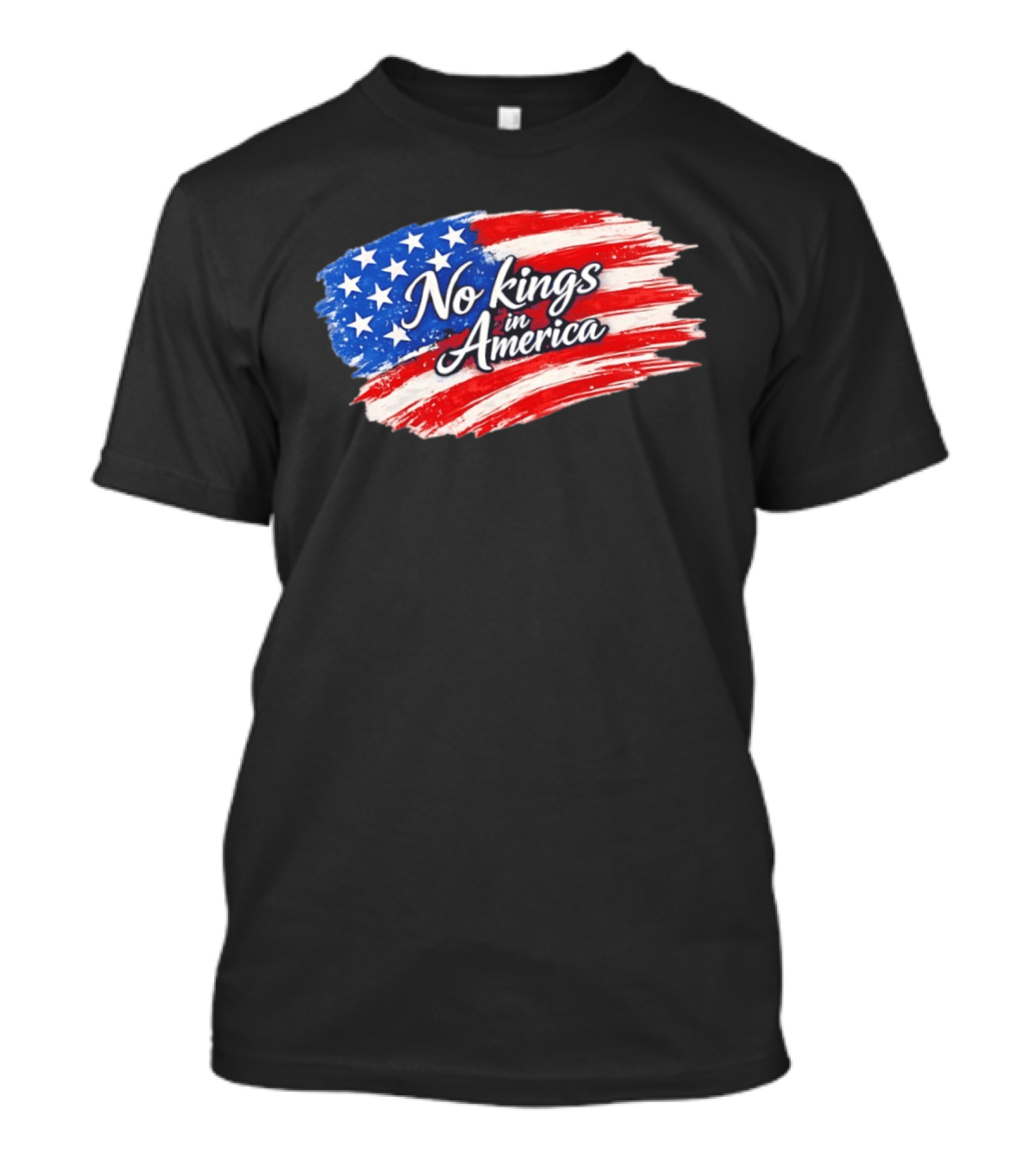 No Kings In America Patriotic Stars And Stripes T-Shirt