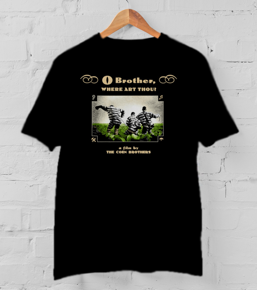 O Brother Where Art Thou A Film By The Coen Brothers With Iconic Striped Prisoners Scene T-Shirt