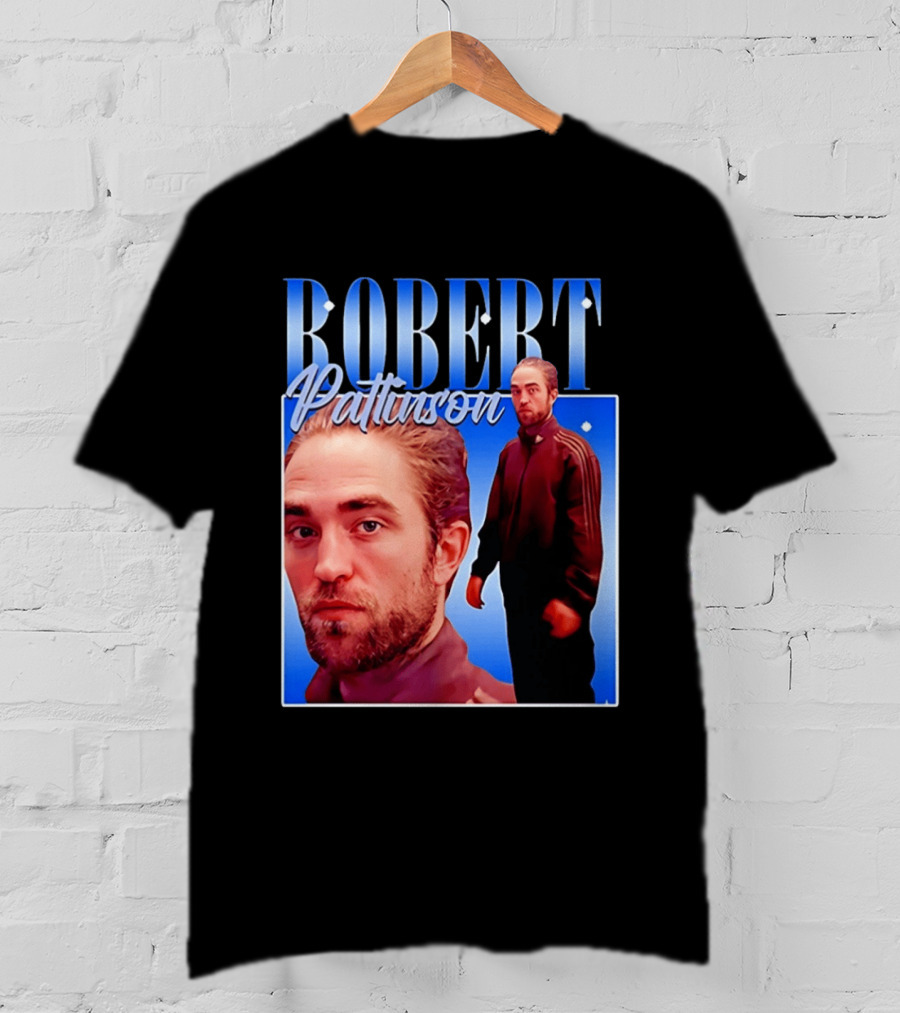 Robert Pattinson Standing Meme Blue Adidas Tracksuit T-Shirt