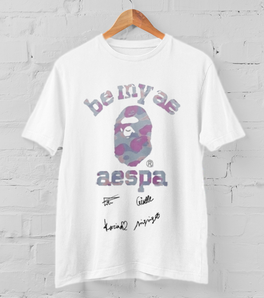 Aespa X BAPE Be My Ape 2026 Signed Limited Edition T-Shirt