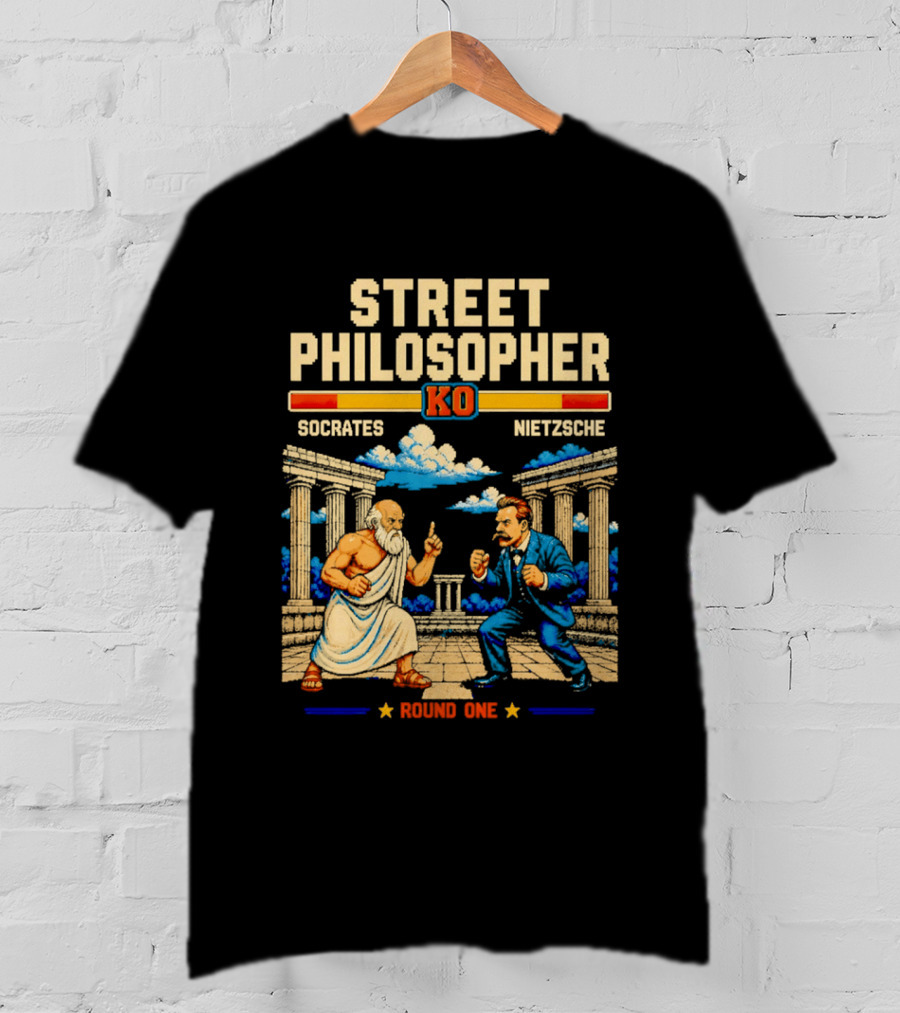 Street Philosopher KO Socrates Nietzsche Round One Colosseum Showdown T-Shirt